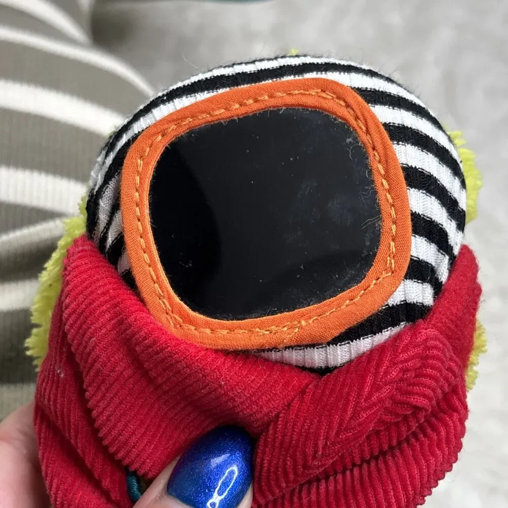 DOLCE Stuffed Zebra Play Learn Interactive Sensory Toy Striped Fabric Toddler